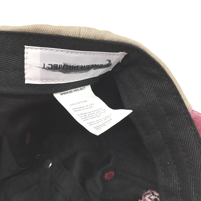 Spencer Project 1992 Vintage Style Cotton Cap Unisex One Size Red & Khaki NEW