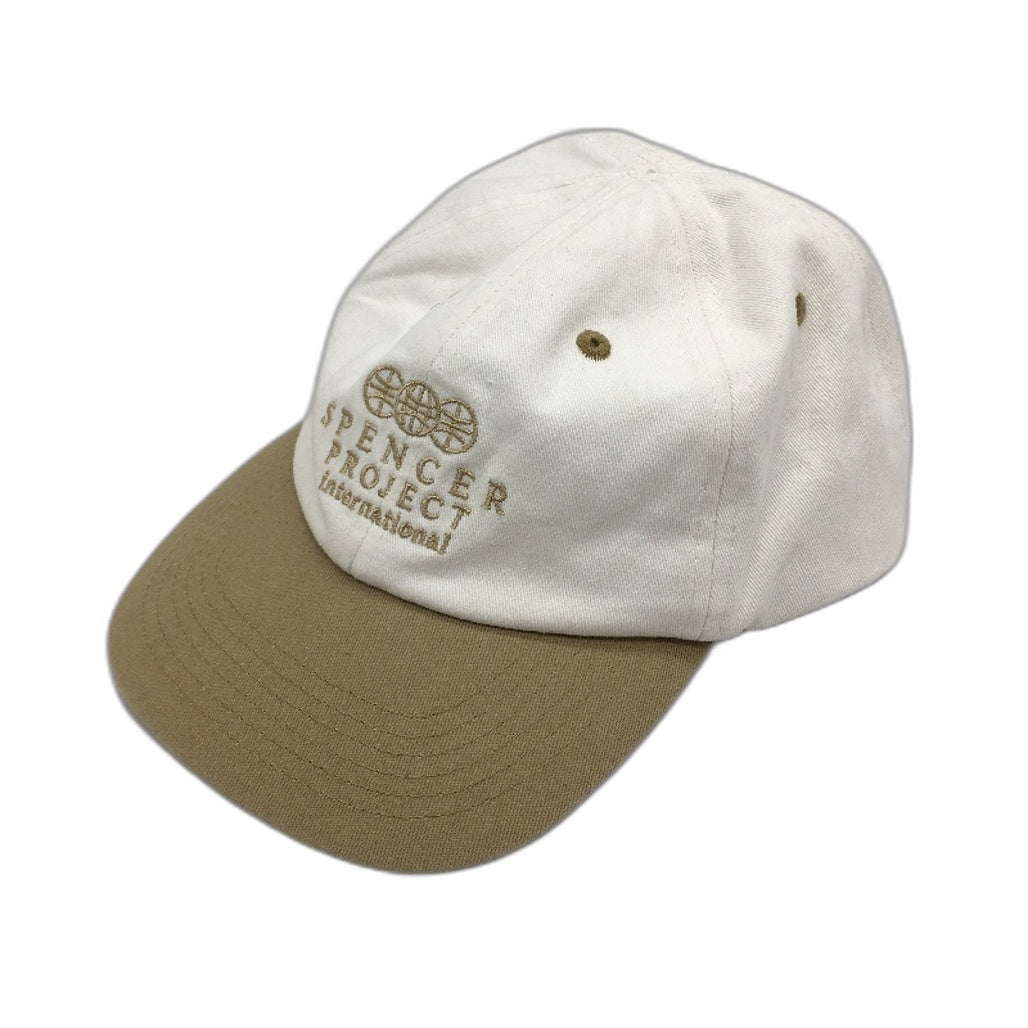 Spencer Project International Vintage Cotton Cap Unisex One Size White & Tan NEW