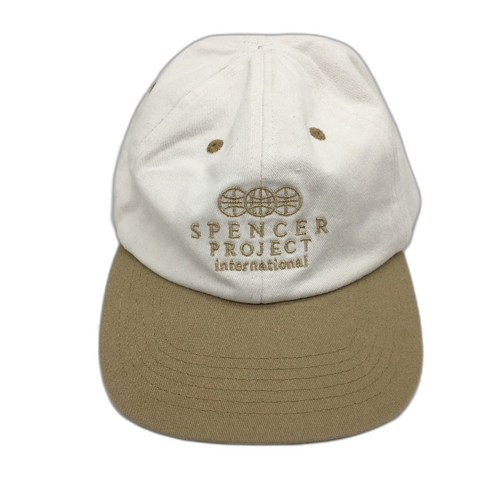 Spencer Project International Vintage Cotton Cap Unisex One Size White & Tan NEW