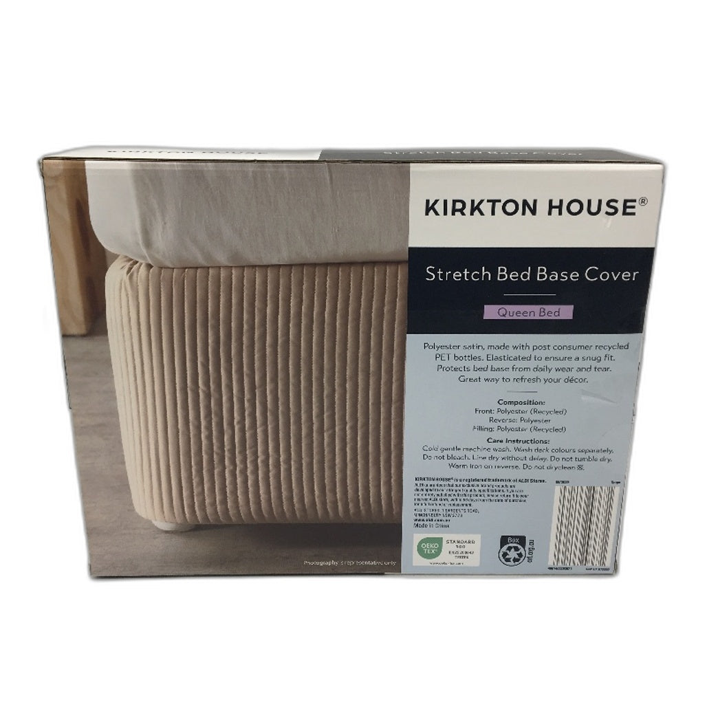 Kirkton House Satin Feel Tan Stretch Bed Base Cover QUEEN Bed NEW