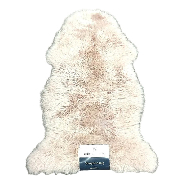 Kirkton House Dusky Pink Sheepskin Rug Fur Wool Floor Mat 60cm x 90cm NEW