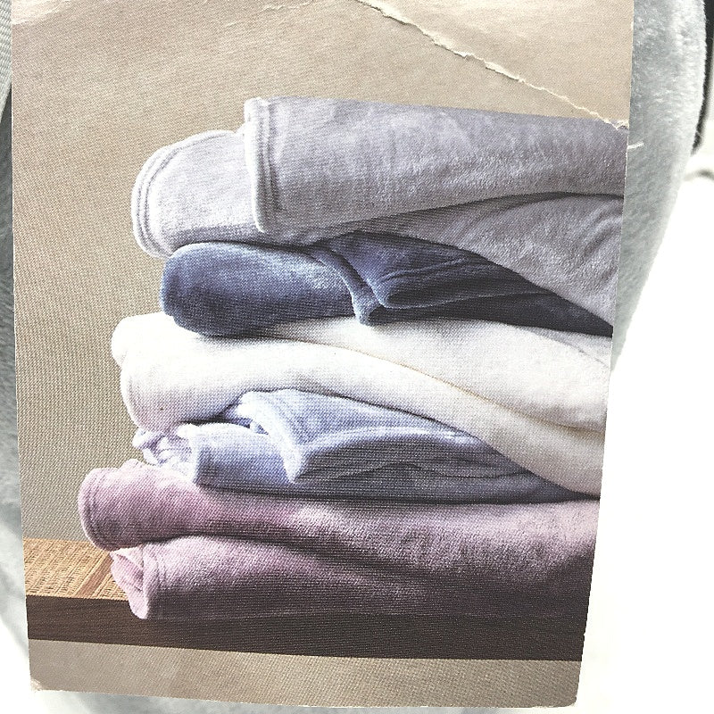 Kirkton House Soft & Cozy Warm Grey Flannel Blanket In Storage Bag QUEEN Bed NEW