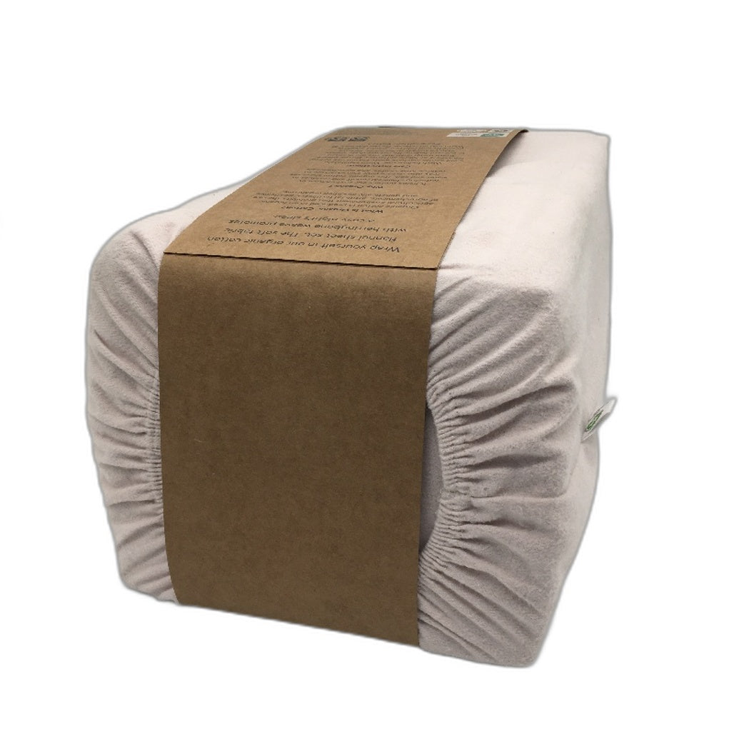 Organics by Kirkton House Flannelette Fitted Hushed Violet Sheet Set KING NEW