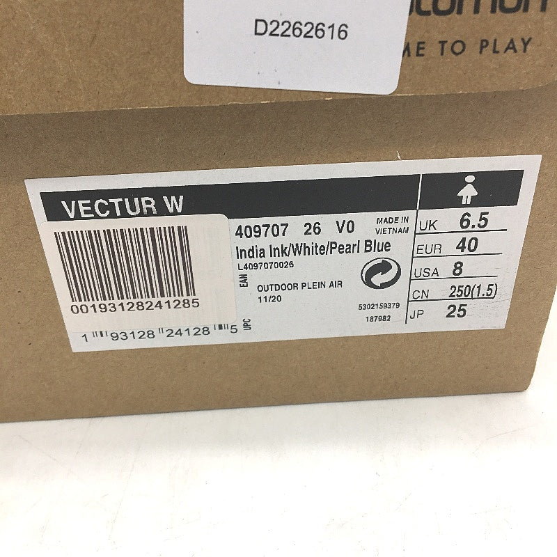 Salomon Vectur W Imdia Ink Grey Lightweight Sneakers Ladies US 8 EU 40 NEW