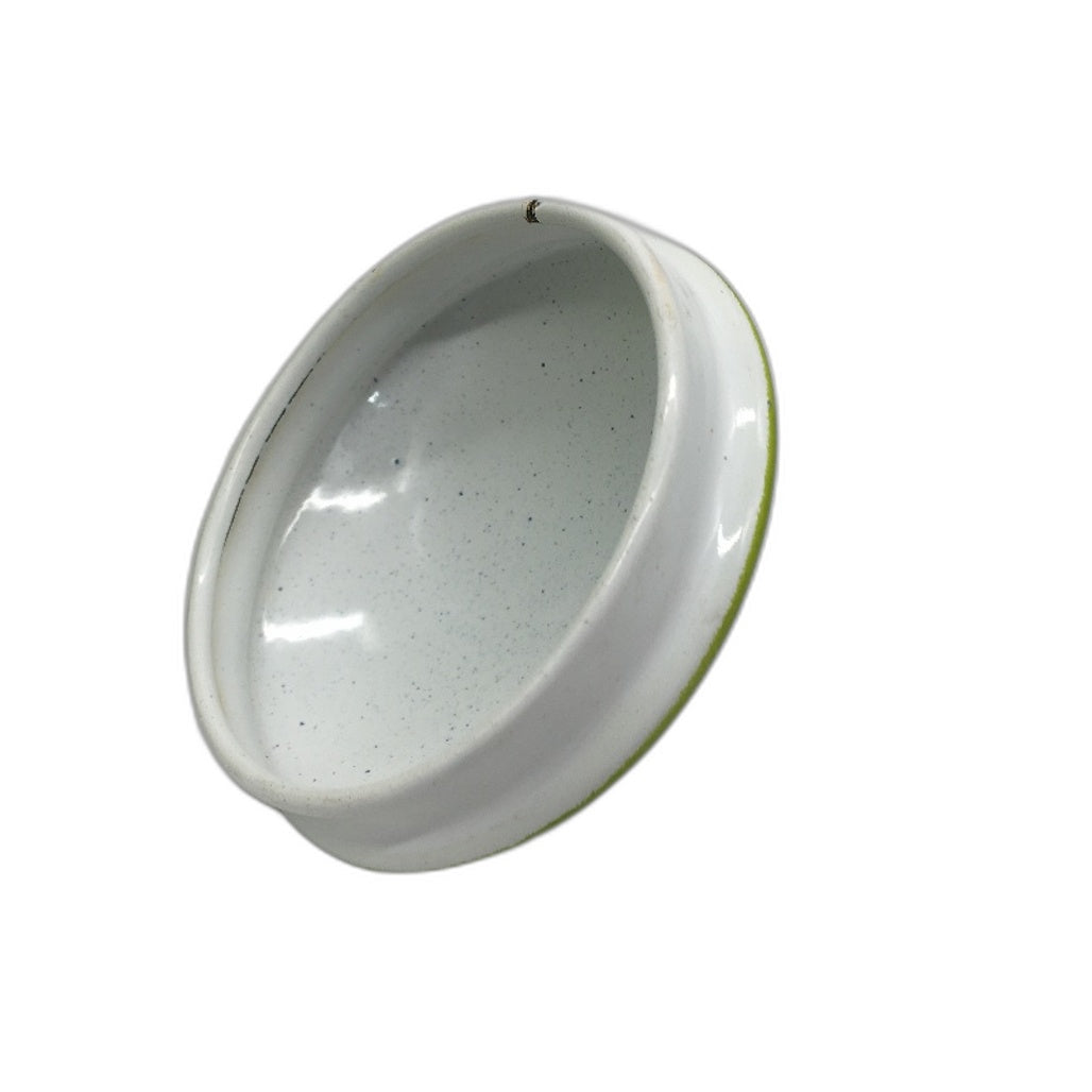 VINTAGE Lime Green Enamel Tea Water Kettle With Gold Colour Handle