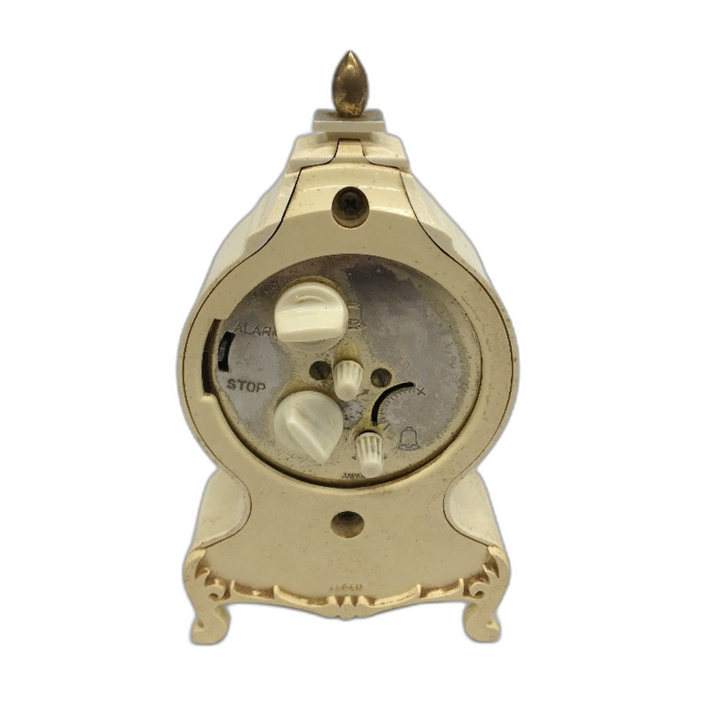 VINTAGE Cream Plastic Case Tokyo Wind Up Clock With Alarm Made In Japan
