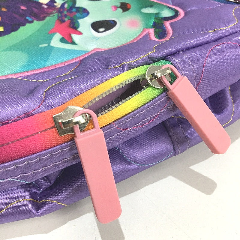 Gabbys Dollhouse Party-Riffic Satin Style Kids Backpack WIth Coloured Stitch NEW