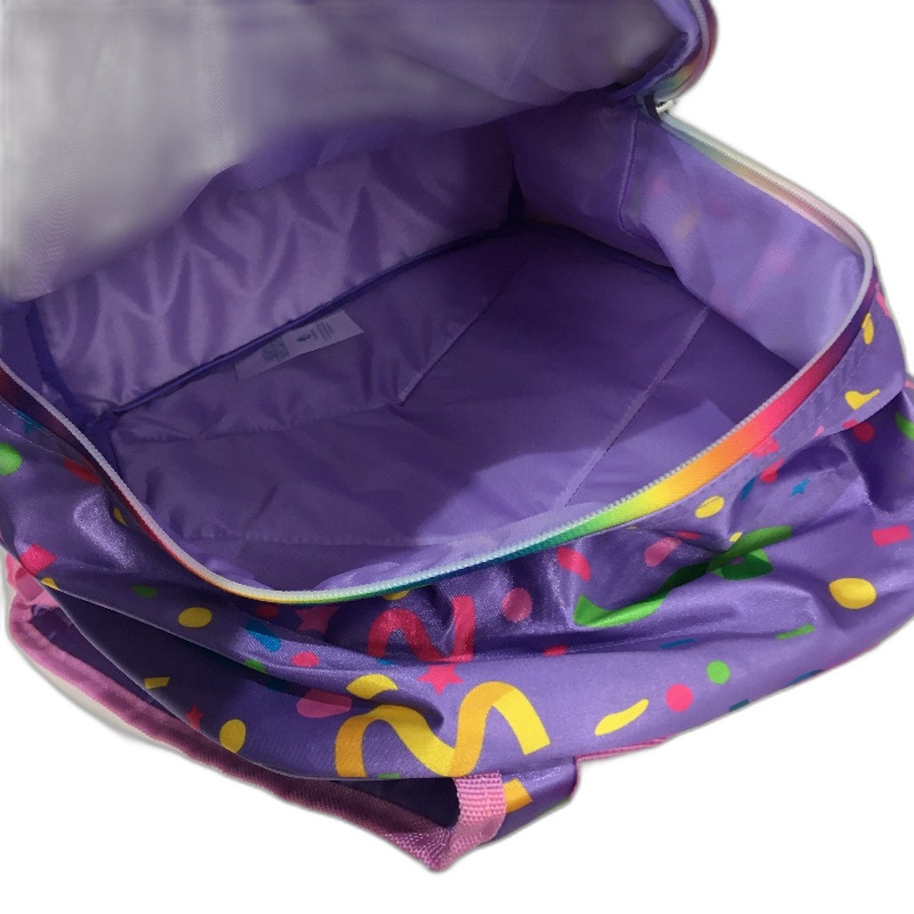 Caprice Gabbys Dollhouse Purple Party-Riffic Satin Silky Style Kids Backpack NEW