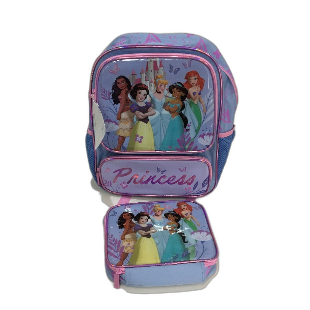 Disney Princess Purple & Pink Backpack With Matching Insulated Cooler NEW
