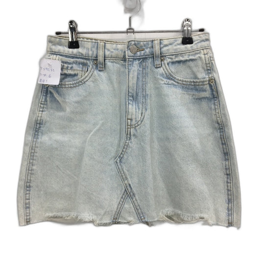 Jay Jays Light Blue Mini Raw Hem Cotton Blend Denim Skirt Ladies Size 6 NEW
