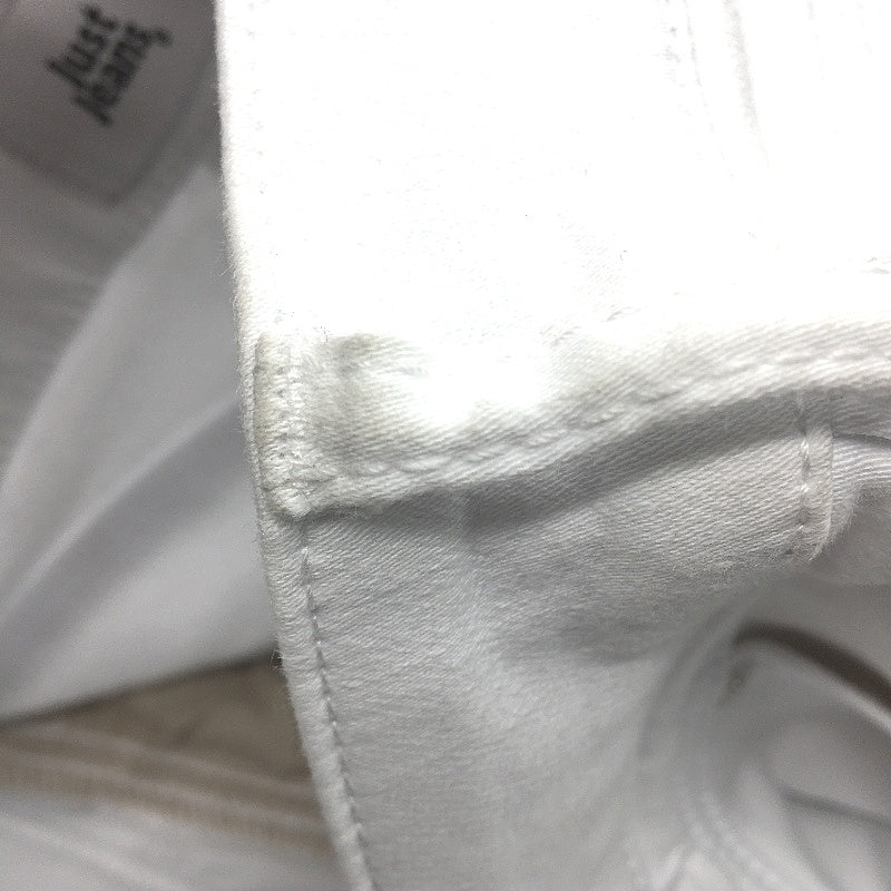 Just Jeans White Mid Rise Mid Length Stretch Denim Shorts Ladies Size 6 NEW