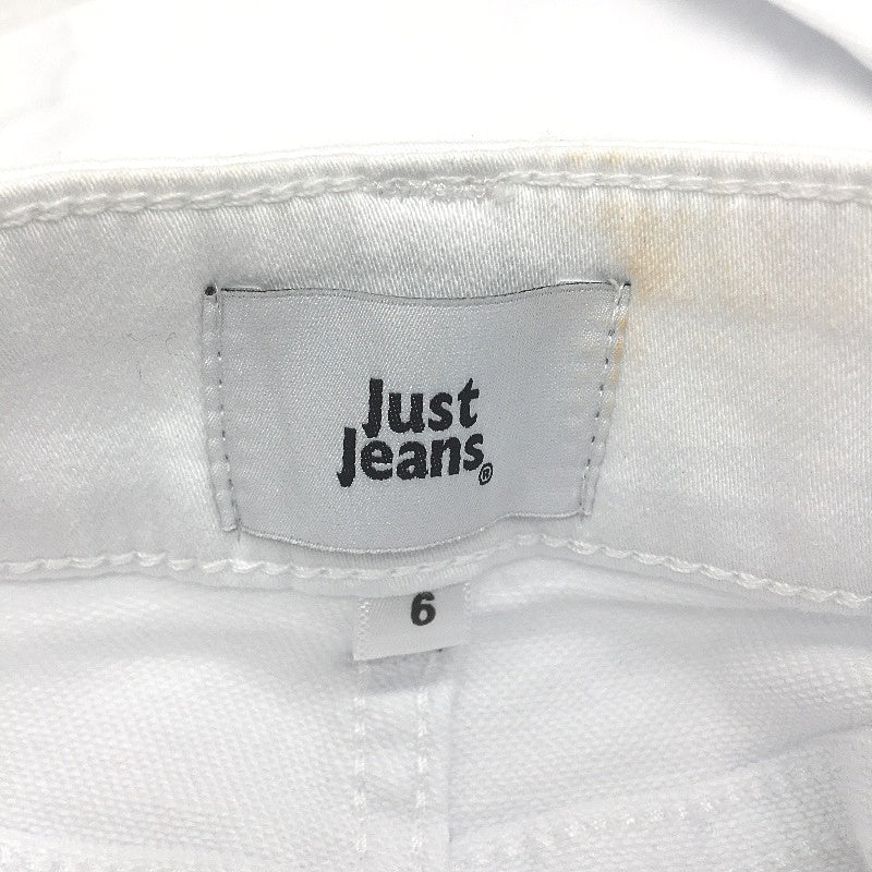 Just Jeans White Mid Rise Mid Length Stretch Denim Shorts Ladies Size 6 NEW