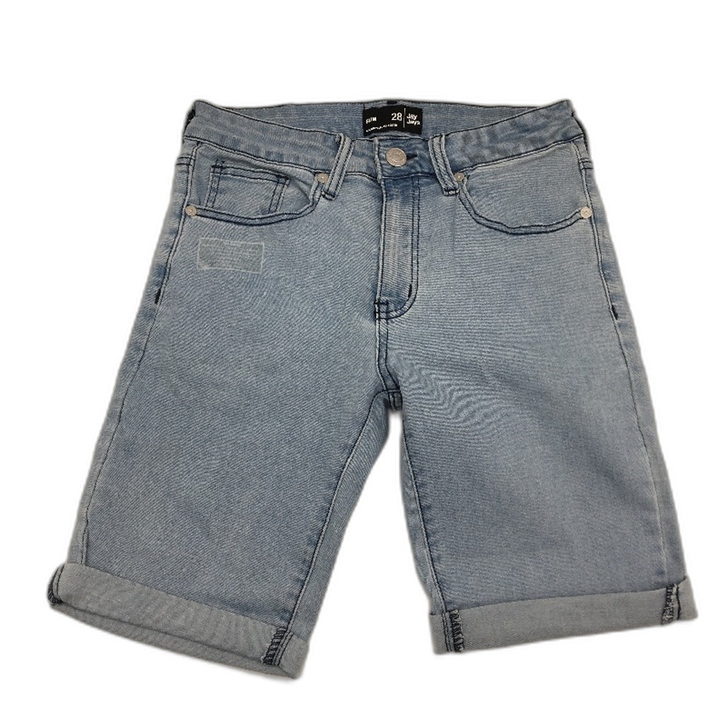 Jay Jays Mid Blue Slim Fit Stretch Casual Denim Shorts Mens Size 28 NEW
