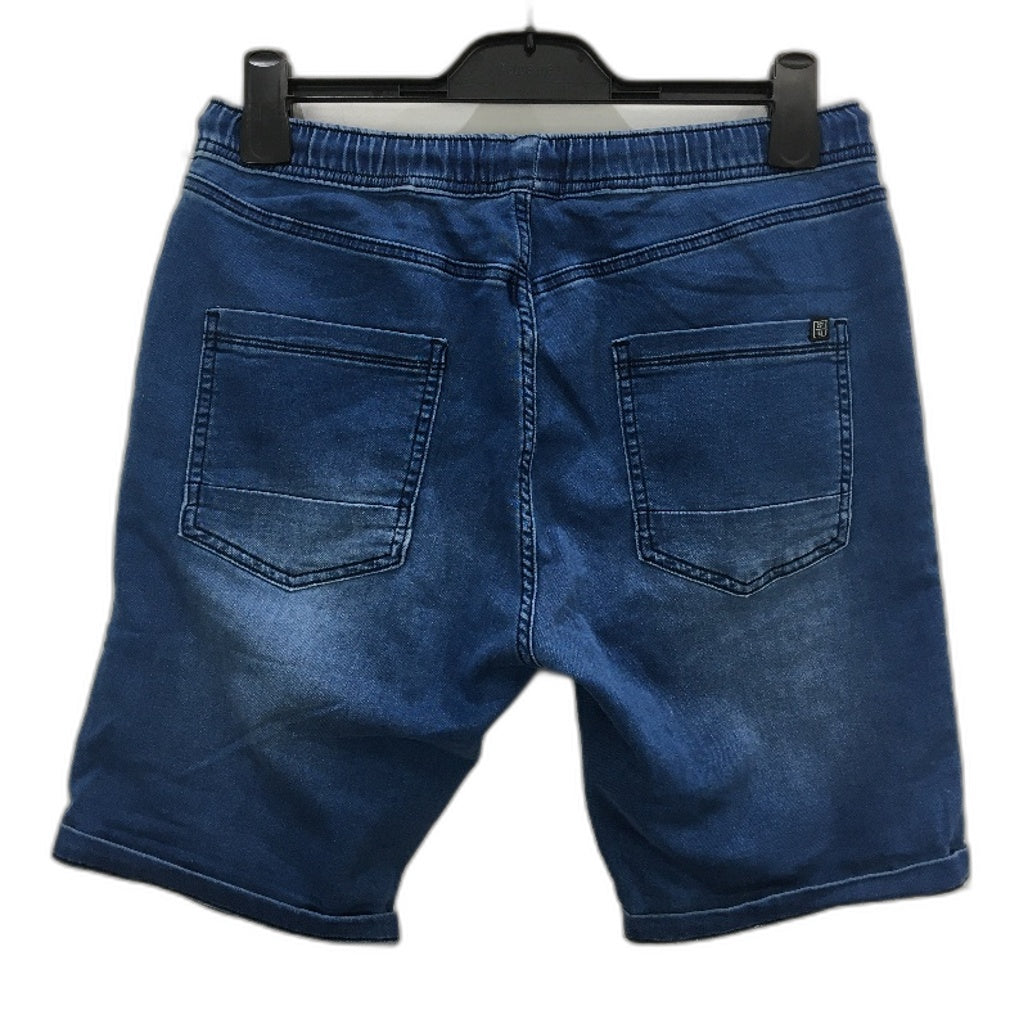 Jay Jays Flex-It Jerry Pintuck Mid Wash Blue Denim Shorts Mens Size 30 NEW