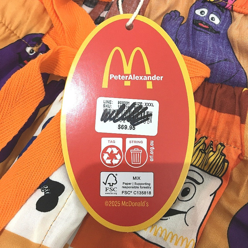 Peter Alexander McDonalds Mascots Cotton Sleep Shorts Mens Size 3XL NEW