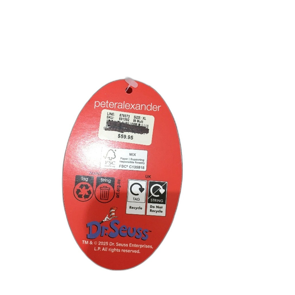 Peter Alexander Dr Seuss Thing 1 Fur Lined Hood Pet Dog Hoodie Size XL NEW