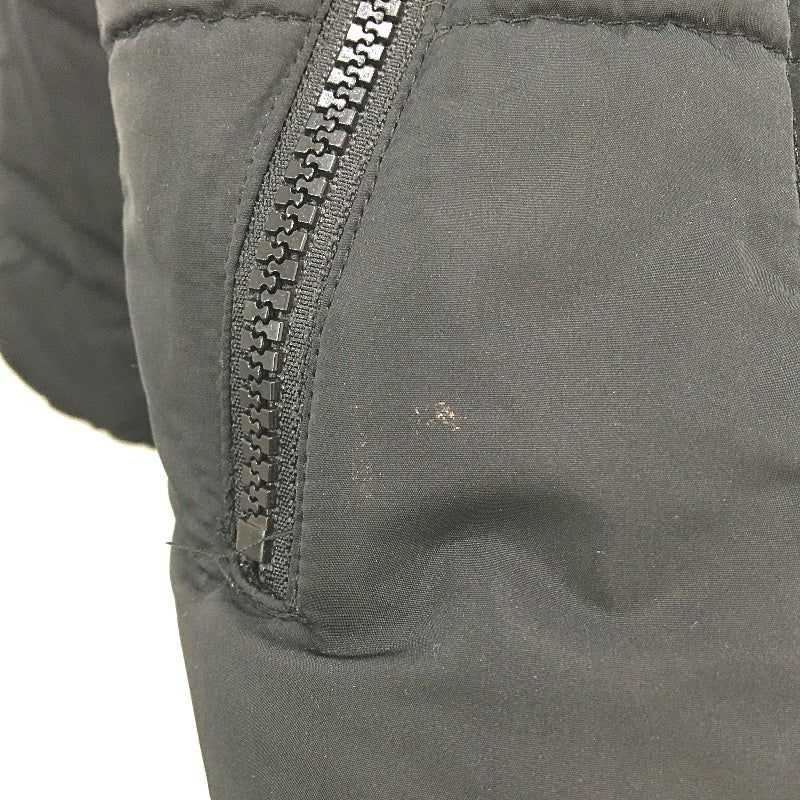 Stussy Quilted High Neck Black Zip Through Puffer Jacket Mens Size Large NEW