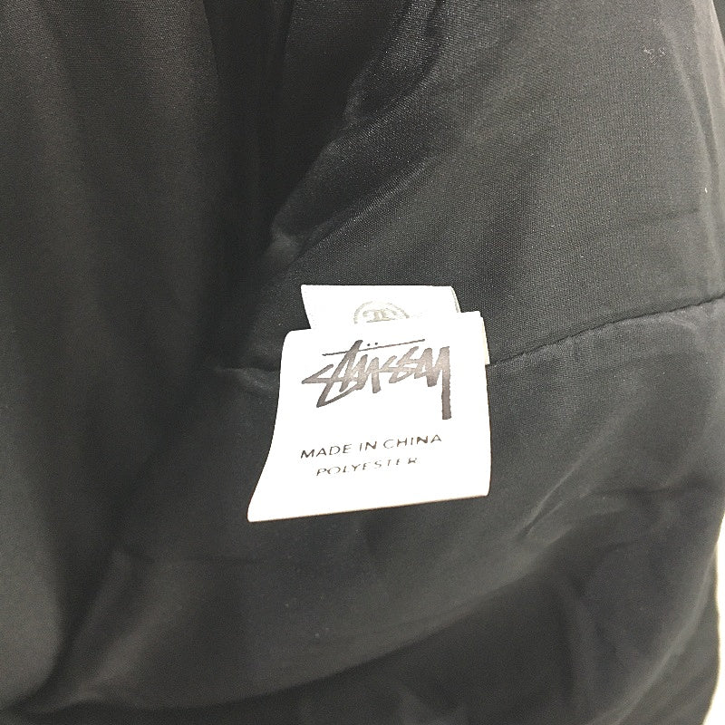 Stussy Aurora Black Quilted Stand Up Collar Puffer Jacket Mens Size Medium NEW