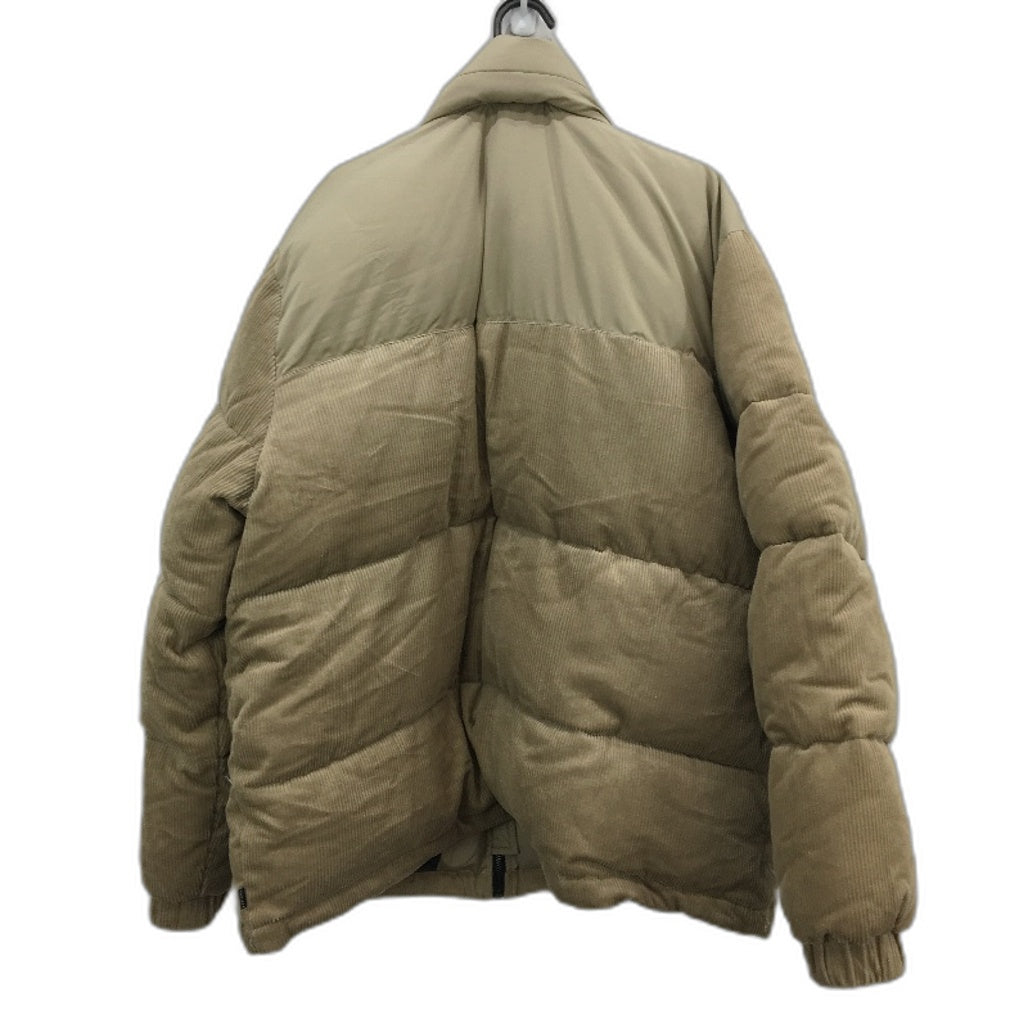 Spencer Project Corduroy Cream Panel Cord Puffer Jacket Mens Size Large NEW