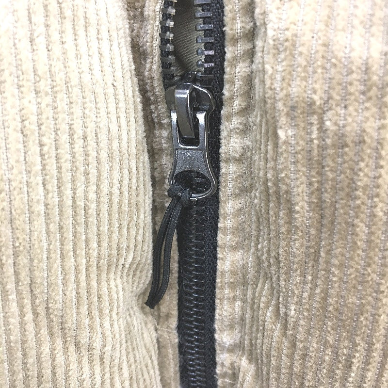 Spencer Project Corduroy Cream Panel Cord Puffer Jacket Mens Size Large NEW