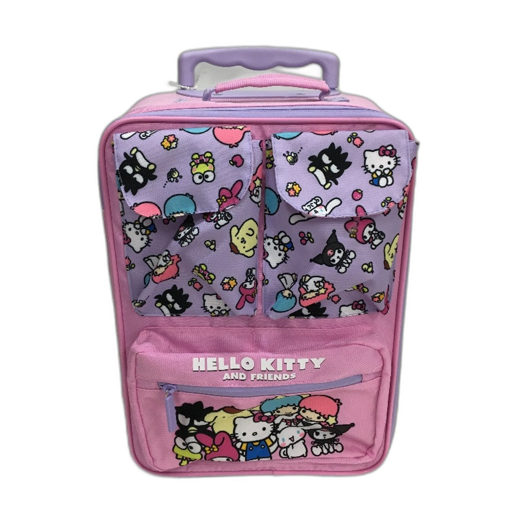Sanrio Hello Kitty and Friends 4 Piece Pink and Purple Travel Luggage Set NEW