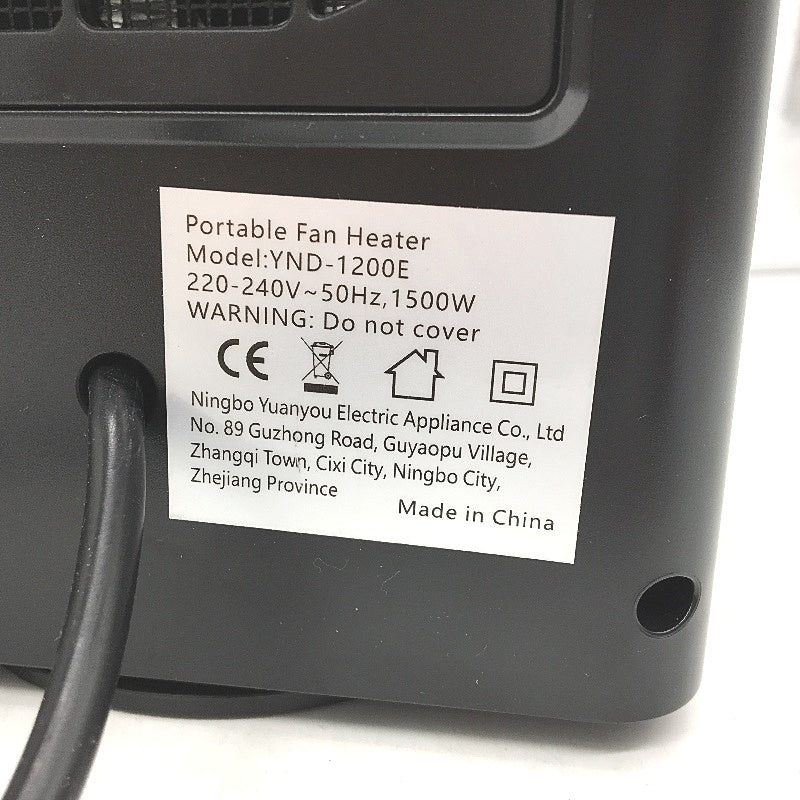 1500W Electric Mini Portable Ceramic Fan Space Heater YND-1200B DEMO