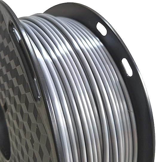 CC3D 2.85mm 130M 1KG PLA 3D Printer Filament in Shiny Silk Metallic Silver NEW