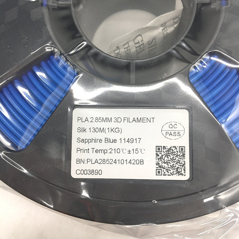 CC3D 2.85mm 130M 1KG PLA 3D Printer Filament in Shiny Silk Sapphire Blue NEW