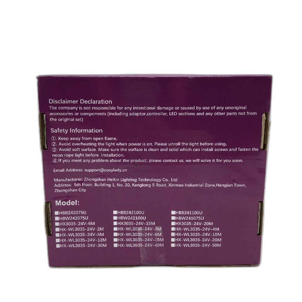 Cozylady 10m 24V Warm White Neon Rope Light with Dimmer Dial Control NEW