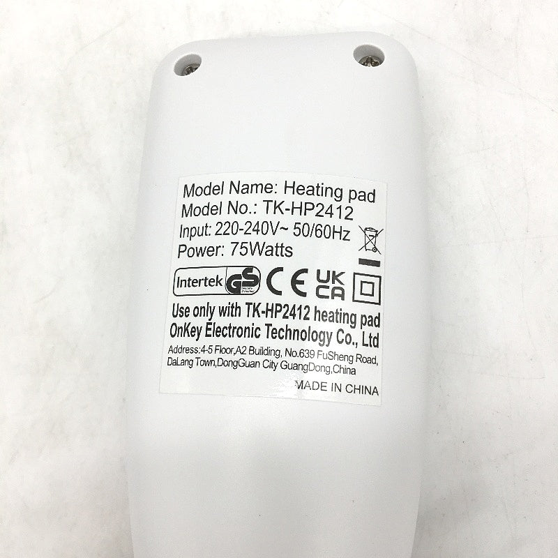 Intertek 75W 220 240V 50 60Hz Grey Fleece Heating Pad 60x30cm NEW