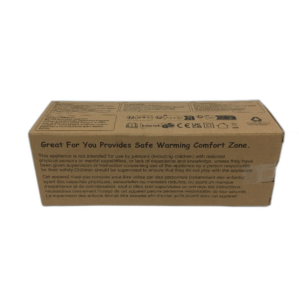 Intertek 75W 220 240V 50 60Hz Grey Fleece Heating Pad 60x30cm NEW