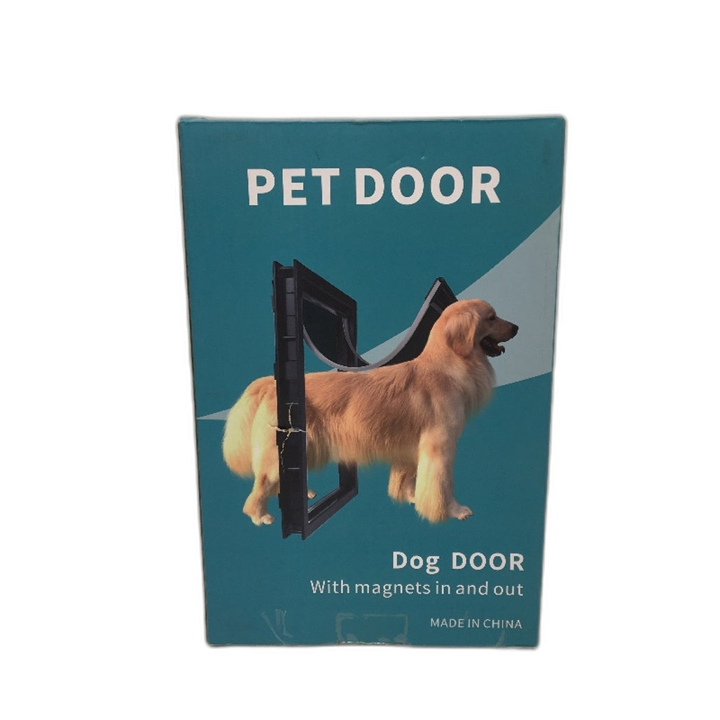 5cm Thick Screw In PVC ABS Flap Big Dog Door in Black Size Med 24x37x19cm NEW