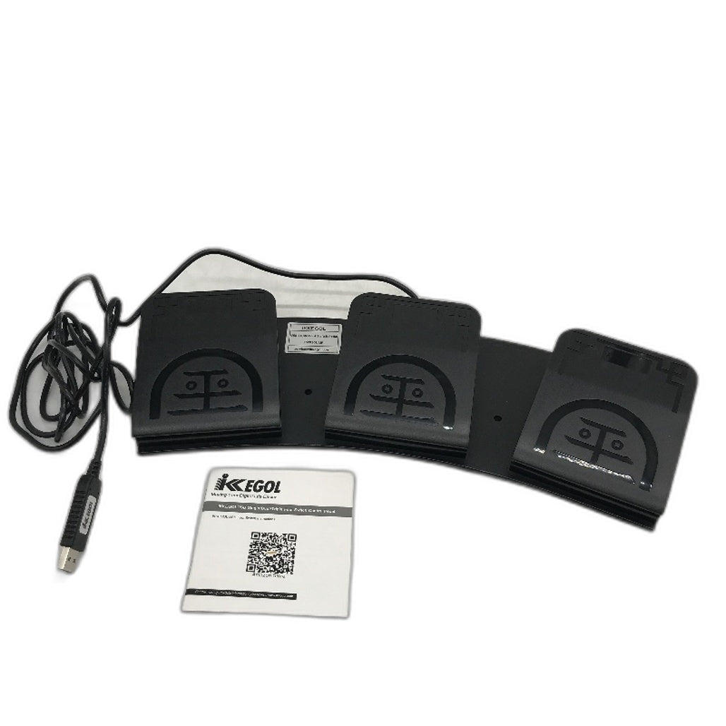 IKKEGOL 3 Panel USB Ergonomic Foot Pedal Switch Control FS2020 NEW