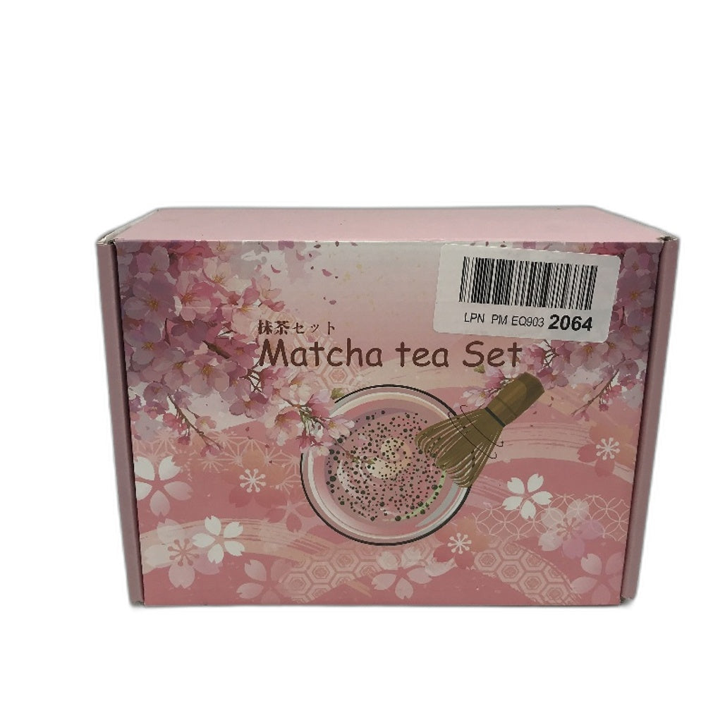8 Piece Ceremonial Matcha Making Green Tea Set in Cherry Blossom Pink NEW