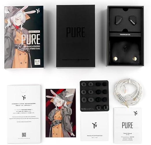 Truthear Pure 1DD+3BA Hybrid Wired in Ear Earbuds with Detachable Cable NEW