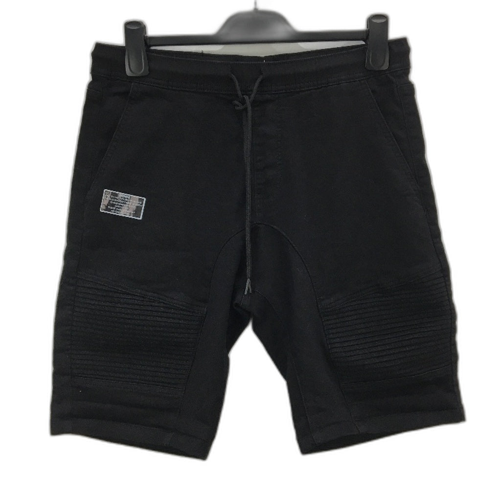 Jay Jays Flex-It Jerry Pintuck Black Soft Denim Shorts Mens Size 32 NEW