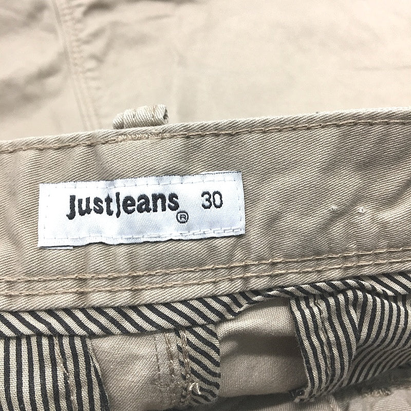 Just Jeans Desert Trail Khaki Stretch Cuffed Hem Chino Shorts Mens Size 30 NEW