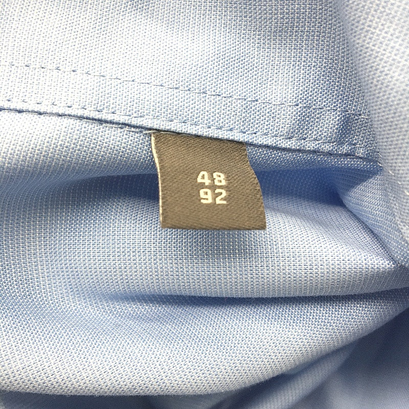 Van Heusen Blue Easy Care Classic Fit Long Sleeve Cotton Blend Shirt Mens 48 92