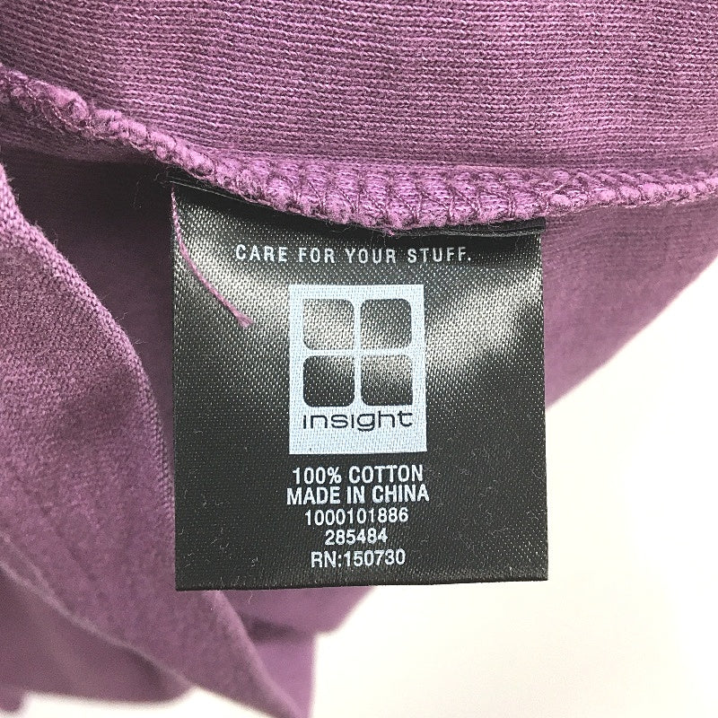 Insight Embroidered Logo 100% Cotton Purple Designed To Fade T-Shirt Size L NEW