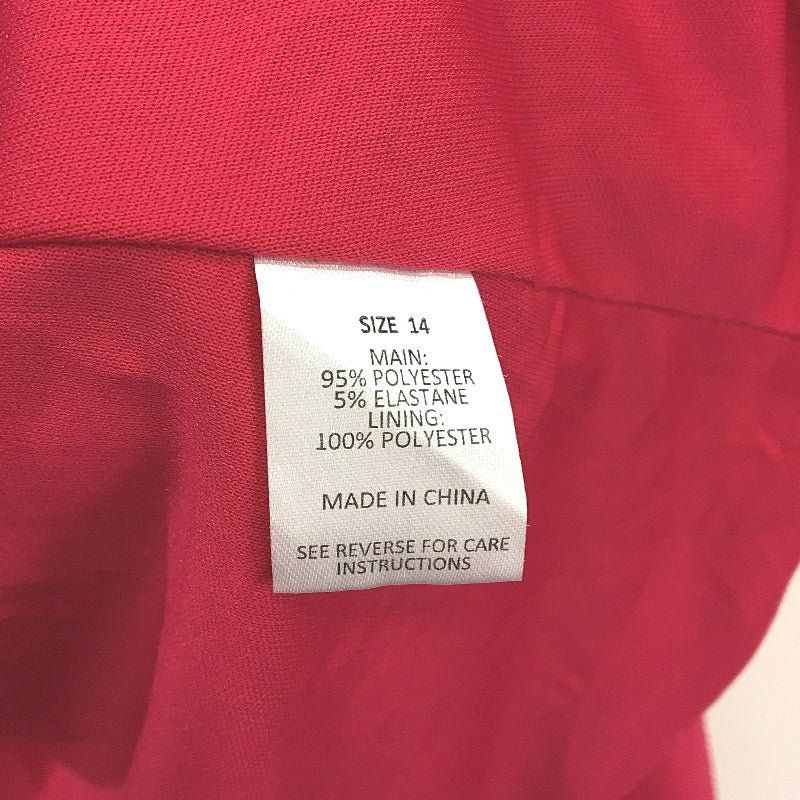 Liz Jordan Fuschia Pink Knit Waffle Weave Short Jacket Ladies Size 14