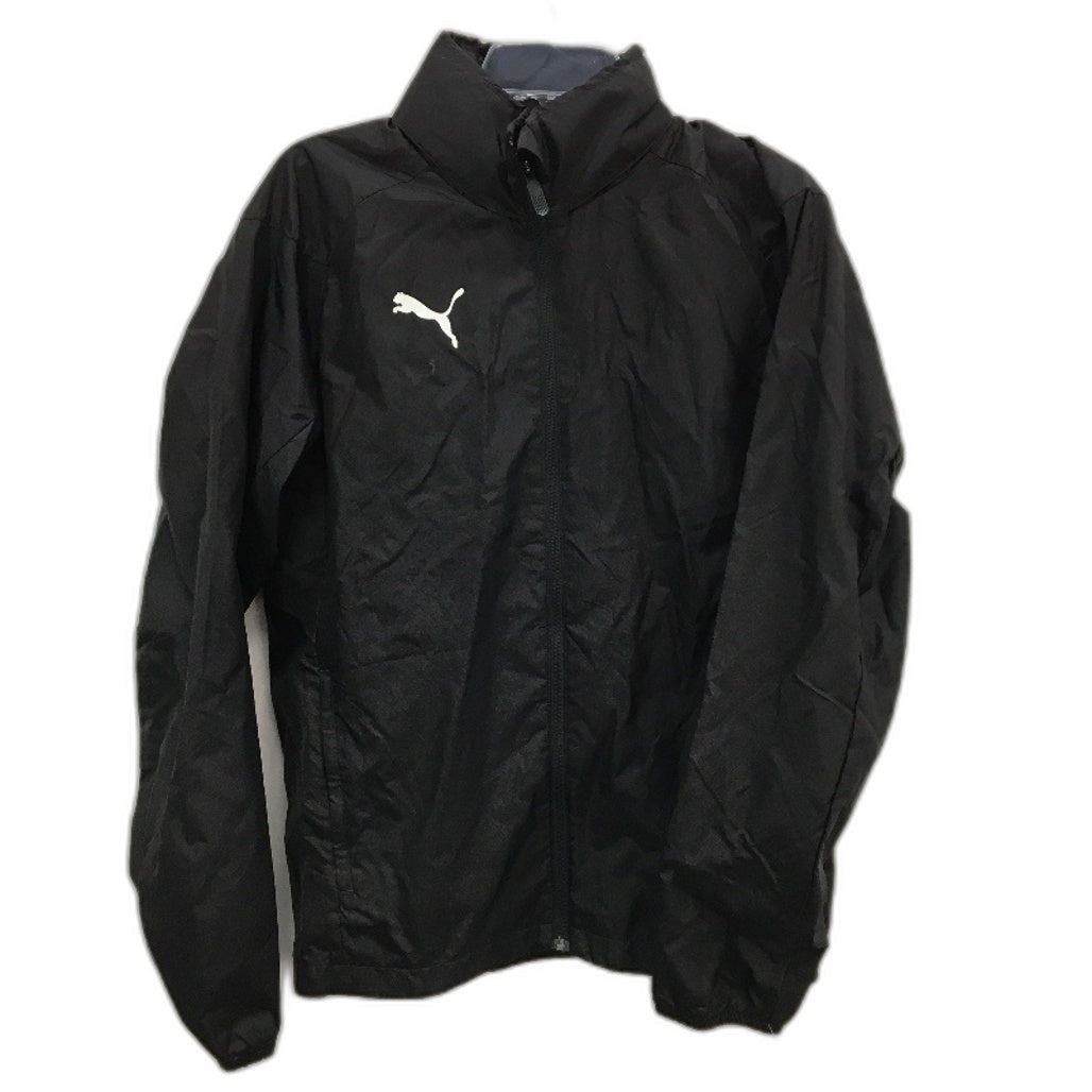Puma Black Classic Wind Breaker Hidden Hood In Coallr Jacket Mens Size Small