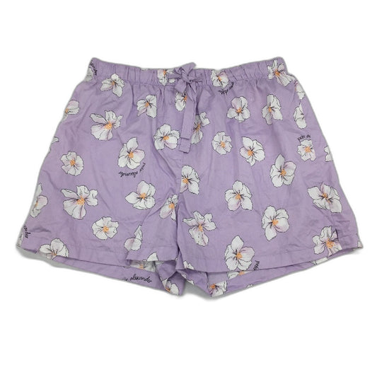 Peter Alexander Lilac Purple  & White Flowers Cotton Sleep Shorts Ladies Size S