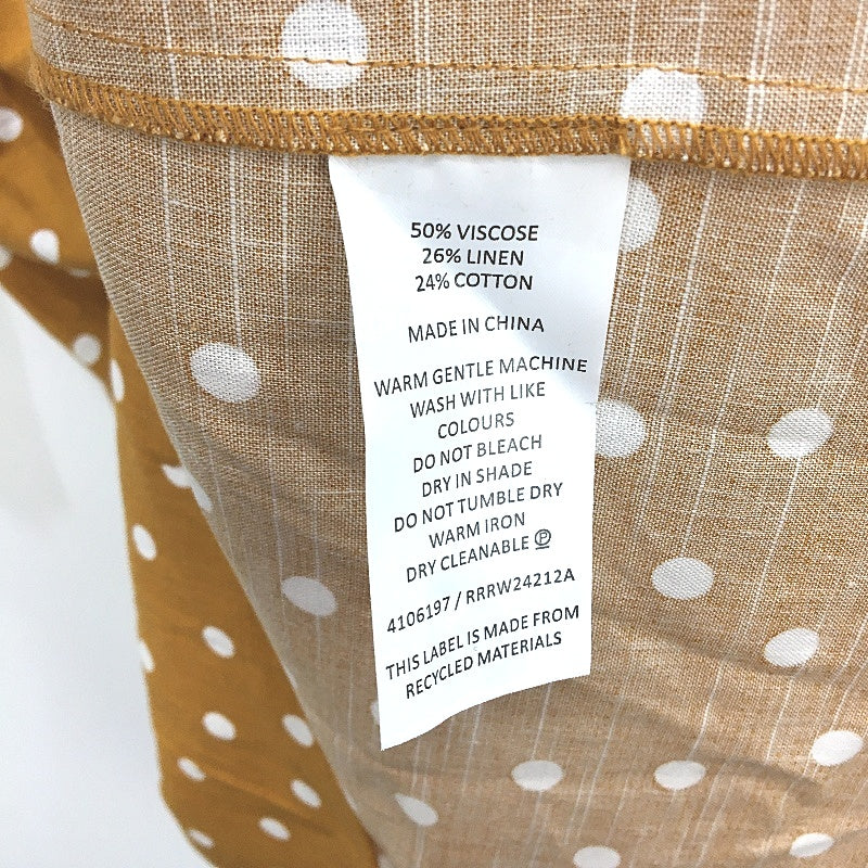 Regatta Linen Blend Mustard Roll Up Sleeve Summer Tunic Top Ladies Size 10 NEW