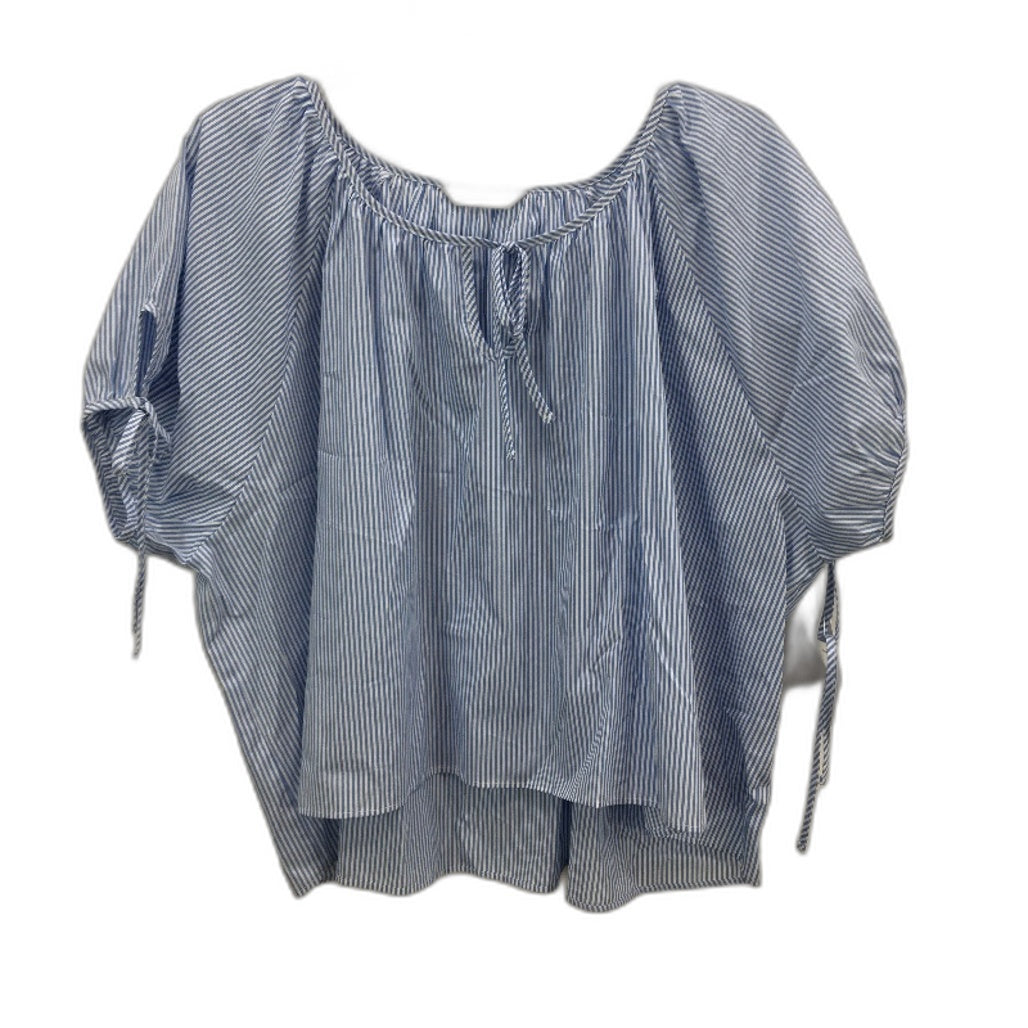 Chloe & Lola Blue & White Stripe 100% Cotton Oversized Sleep Top Ladies Sz S NEW