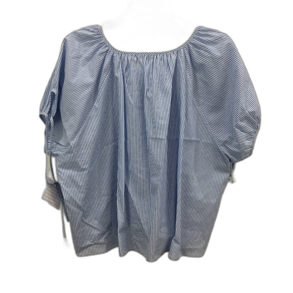 Chloe & Lola Blue & White Stripe 100% Cotton Oversized Sleep Top Ladies Sz S NEW