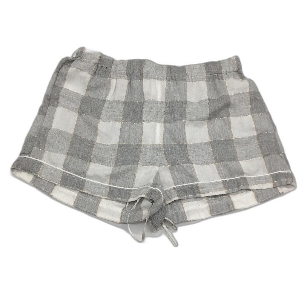 Chloe & Lola Grey With Gold Fleck Check Sleep Shorts Ladies Size Medium NEW