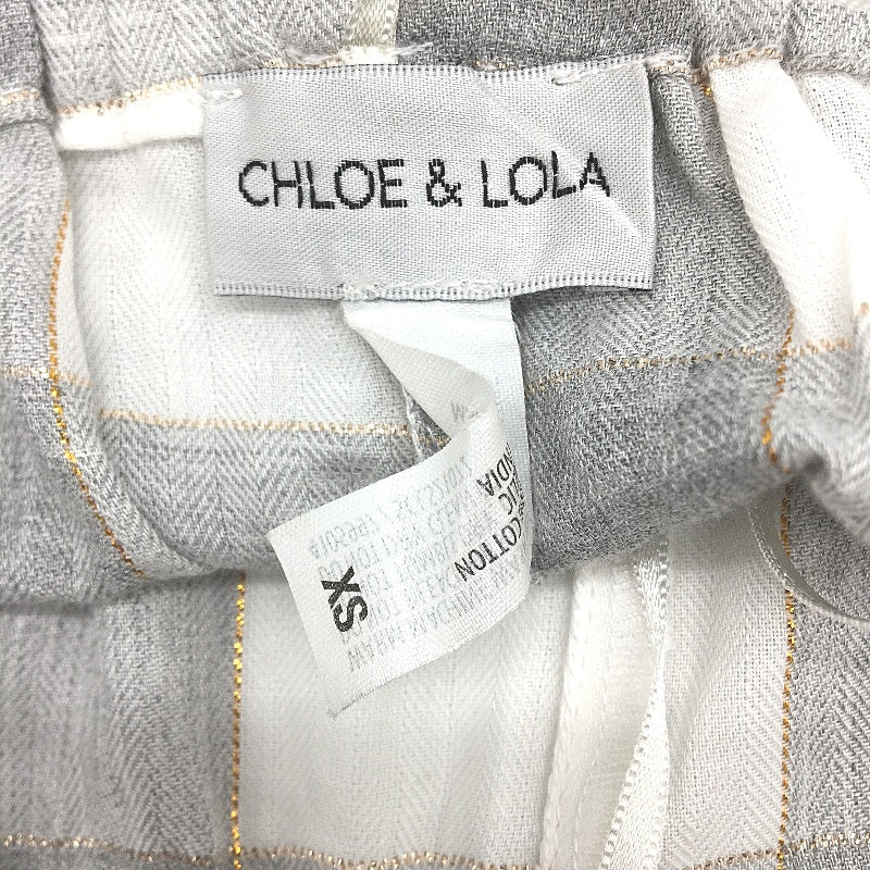 Chloe & Lola Grey With Gold Fleck Check Sleep Shorts Ladies Size XS NEW