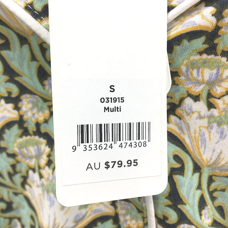 Sussan Green Floral Print Long Sleeve Pajama Sleep Top Ladies Sz S NEW