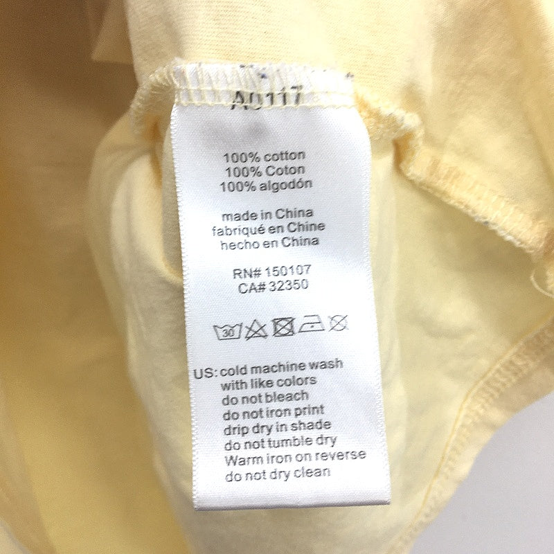 Rusty Lemon Yellow Soft 100% Cotton Crop Style T-Shirt Ladies Size 14