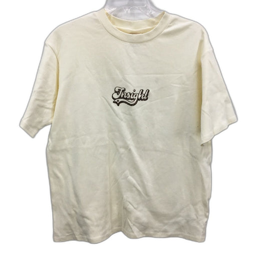 Insight Soft Lemon Gold Glitter Logo 100% Cotton Classic T-Shirt Mens Size S NEW